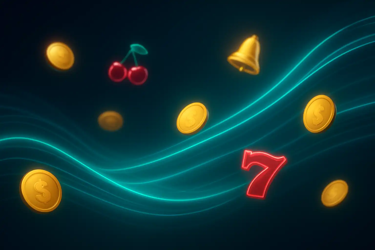 Citobet Casino Willkommensbonus-Banner mit Slot-Symbolen und leuchtend türkisen Lichtern